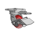 4.04189.9PC MTG61 BRK1 Colson Kingpinless Swivel Caster