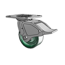 4.05109.239 MTG4 BRK4 Colson Swivel Caster