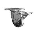 4.05109.315 MTG4 BRK2 Colson Swivel Caster