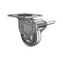 4.05109.441 MTG4 BRK2 Colson Swivel Caster