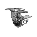 4.05109.445 COND MTG64 BRK1 Colson Swivel Caster
