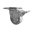 4.05109.455 MTG2 BRK2 Colson Swivel Caster