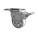 4.05109.4E5 MTG2 BRK2 Colson Swivel Caster