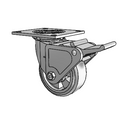 4.05109.4F1 MTG4 BRK2 Colson Swivel Caster