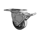 4.05109.649.7 MTG2 BRK2 Colson Swivel Caster