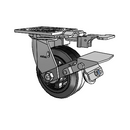 4.05109.649.7 MTG81 BRK1 Colson Swivel Caster