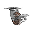 4.05109.812 HT MTG4 BRK1 SEAL Colson Swivel Caster