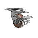 4.05109.814 HT MTG54 BRK1 Colson Swivel Caster