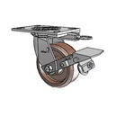 4.05109.834 HT MTG62 BRK1 Colson Swivel Caster