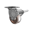 4.05109.839 HT SS BRK2 Colson Stainless Steel Swivel Caster
