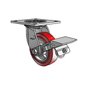 4.05109.911 MTG4 BRK1 SEAL Colson Swivel Caster