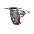 4.05109.911 MTG4 BRK2 Colson Swivel Caster