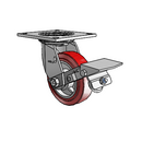 4.05109.915 MTG4 BRK1 SEAL Colson Swivel Caster