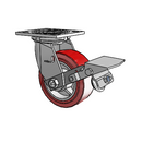 4.05109.921 BRK1 Colson Swivel Caster
