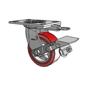 4.05109.925 MTG62 BRK1 Colson Swivel Caster