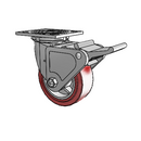 4.05109.929 BRK2 Colson Swivel Caster