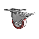 4.05109.929 MTG2 BRK2 Colson Swivel Caster