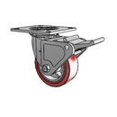 4.05109.929 MTG4 BRK2 Colson Swivel Caster