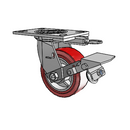 4.05109.929 MTG62 BRK1 Colson Swivel Caster