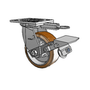 4.05109.935.3 MTG61 BRK1 Colson Swivel Caster