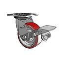4.05109.935 BRK1 SEAL Colson Swivel Caster