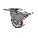 4.05109.935 MTG4 BRK2 Colson Swivel Caster