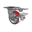 4.05109.935 MTG81 BRK1 Colson Swivel Caster