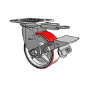 4.05109.941.7 MTG51 BRK1 Colson Swivel Caster