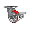 4.05109.949.7 BRK1 Colson Swivel Caster