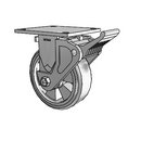 4.06108.4F5 MTG4 BRK2 LH7.25 Colson Rigid Caster