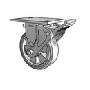 4.06108.4F9 MTG2 BRK2 LH7.25 Colson Rigid Caster