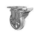 4.06108.5E1 SS BRK2 Colson Stainless Steel Rigid Caster