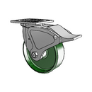 4.06109.135 BRK4 LH7.25 Colson Swivel Caster
