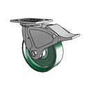 4.06109.231 BRK4 LH7.25 Colson Swivel Caster