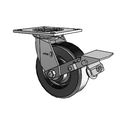 4.06109.331 MTG4 BRK1 LH7.25 Colson Swivel Caster