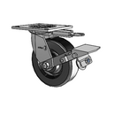 4.06109.331 MTG54 BRK1 LH7.25 Colson Swivel Caster