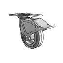 4.06109.445 MTG2 BRK4 Colson Swivel Caster
