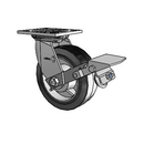 4.06109.451.2 BRK1 SEAL LH7.25 Colson Swivel Caster