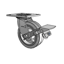 4.06109.451 MTG4 BRK1 SEAL LH7.25 Colson Swivel Caster