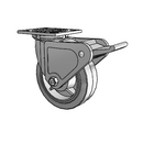 4.06109.455 BRK2 LH7.25 Colson Swivel Caster