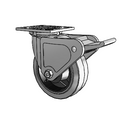 4.06109.455 COND BRK2 LH7.25 Colson Swivel Caster