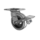 4.06109.455 COND MTG4 BRK1 LH7.25 Colson Swivel Caster