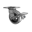 4.06109.455 COND MTG4 BRK1 SEAL LH7.25 Colson Swivel Caster