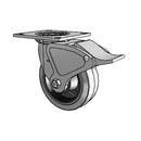 4.06109.455 COND MTG4 BRK4 LH7.25 Colson Swivel Caster