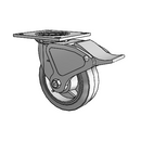 4.06109.455 MTG4 BRK4 LH7.25 Colson Swivel Caster