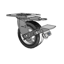4.06109.459.2 MTG54 BRK1 LH7.25 Colson Swivel Caster