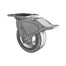 4.06109.459 BRK4 LH7.25 Colson Swivel Caster