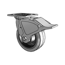 4.06109.459 COND BRK4 LH7.25 Colson Swivel Caster