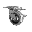 4.06109.459 COND MTG64 BRK3 LH7.25 Colson Swivel Caster