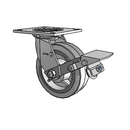 4.06109.459 MTG4 BRK1 LH7.25 Colson Swivel Caster